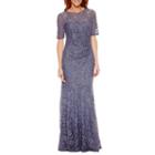 One By Eight 3/4 Sleeve Evening Gown
