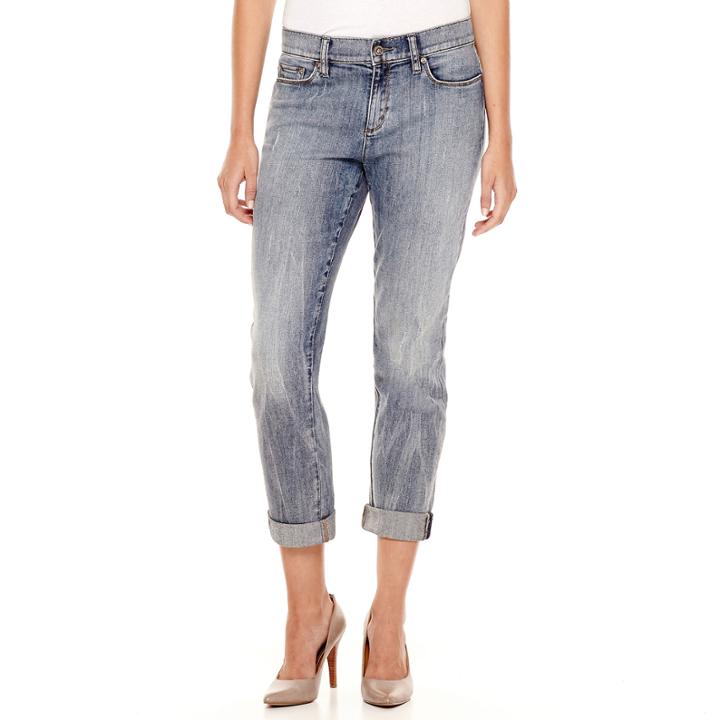 Liz Claiborne City-fit Boyfriend Jeans - Tall