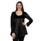 24/7 Comfort Apparel Ashley Velvet Tunic Top - Plus