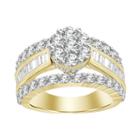 Womens 3 Ct. T.w. Multi-shape White Diamond 10k Gold Engagement Ring