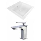 21.5-in. W 1 Hole Ceramic Top Set In White Color -cupc Faucet Incl.