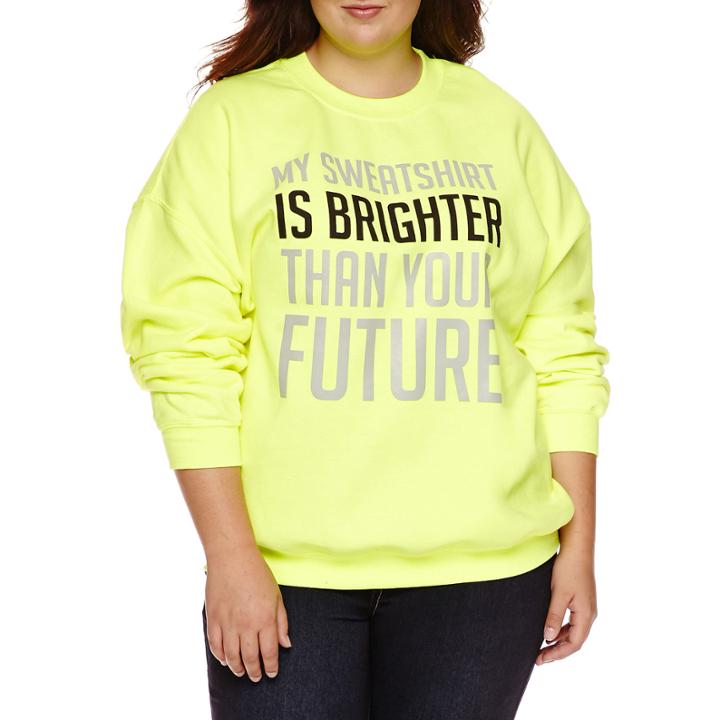 Long Sleeve Pullover Sweater-juniors Plus