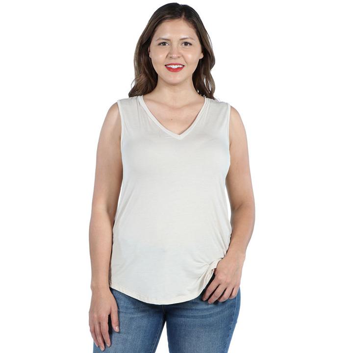 24/7 Comfort Apparel Avery Sleeveless Tunic Top - Plus