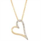 Womens 1/7 Ct. T.w. White Diamond 10k Gold Pendant Necklace