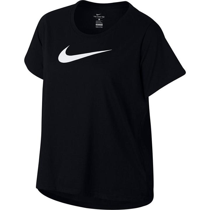 Nike Swoosh Short Sleeve Crew Neck T-shirt-womens Plus