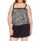 Azul By Maxine Of Hollywood Tankini Swimsuit Top-plus