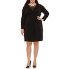Spense Long Sleeve Sheath Dress-plus