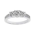 Lumastar 1 Ct. T.w. Diamond 14k White Gold 3-stone Bridal Ring