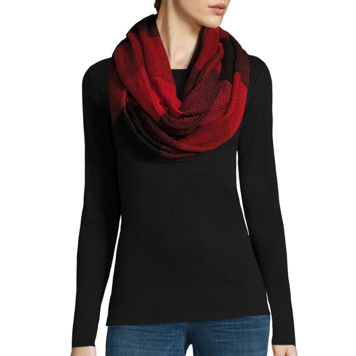 Mixit&trade; Buffalo Check Infinity Scarf
