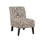 Lily Zebra Fabric Slipper Chair