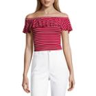 Cut And Paste Sleeveless Y Neck Knit Blouse-juniors