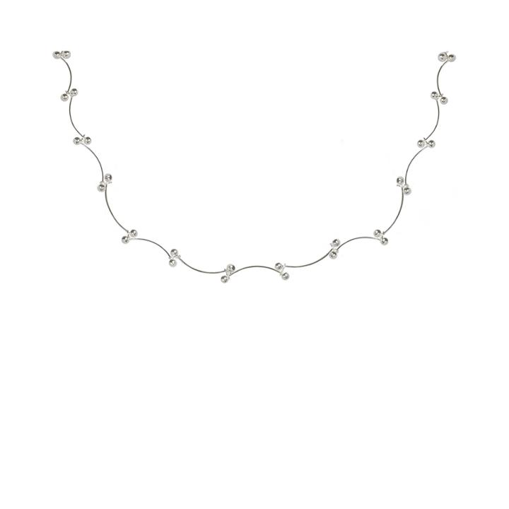Silver Reflections&trade; Scallop Bead Sterling Silver Necklace