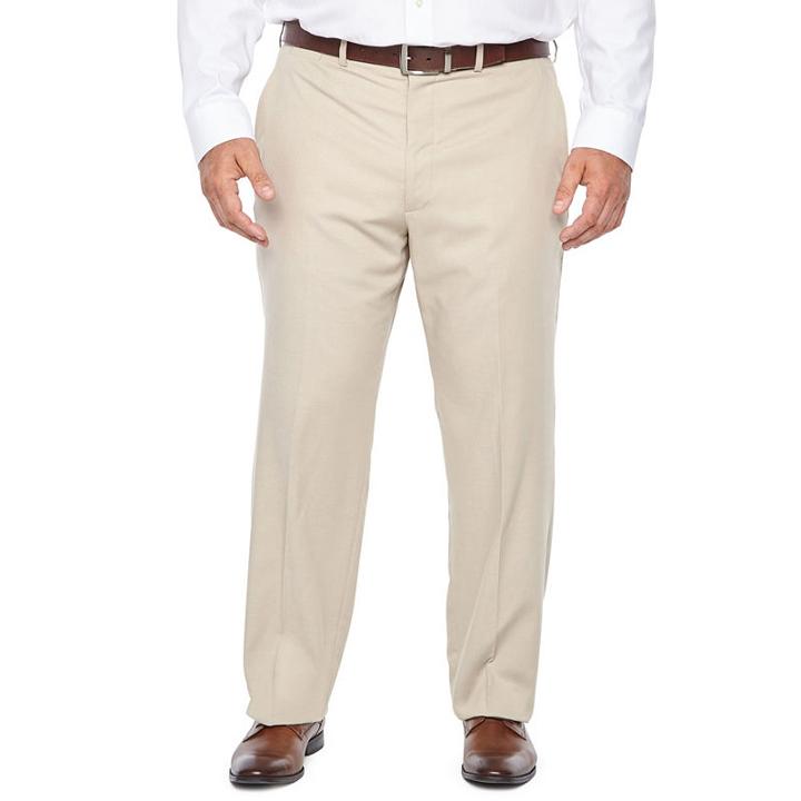 Jf J.ferrar Tan Stretch Suit Pant Stretch Classic Fit Suit Pants - Big And Tall