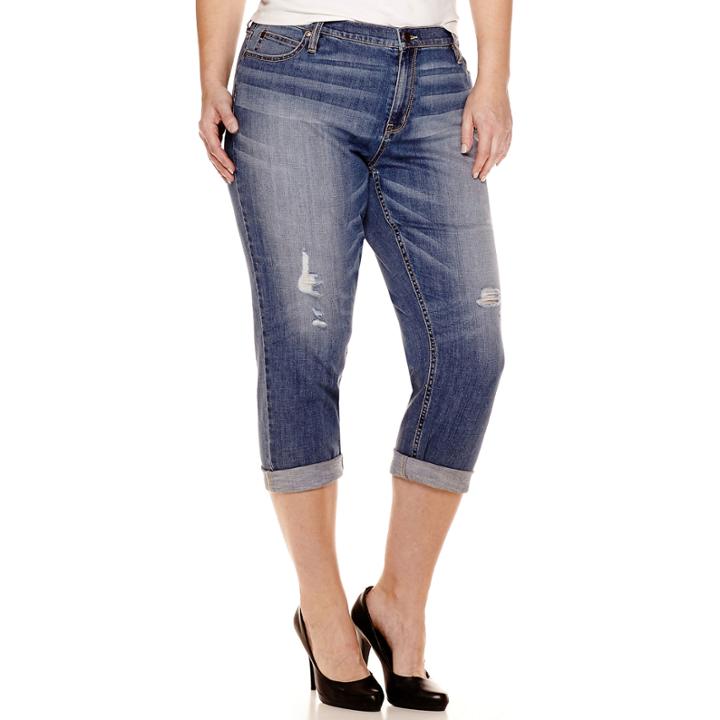 A.n.a Rolled Boyfriend Cropped Pants - Plus