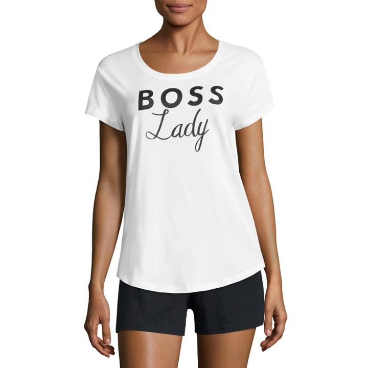 City Streets Short Sleeve Crew Neck T-shirt-womens