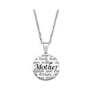 Personalized Stainless Steel Mother Circle Pendant Necklace