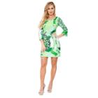 White Mark Nikki 3/4 Sleeve Sheath Dress