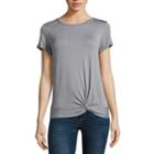 Arizona Short Sleeve Knotted T-shirt- Juniors