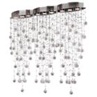 Icicle Collection 9 Light 42 Oblong Chrome Finishand Clear Crystal Flush Mount Ceiling Light