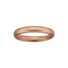 Personally Stackable 18k Rose Gold Over Sterling Silver Square-edge Satin Ring