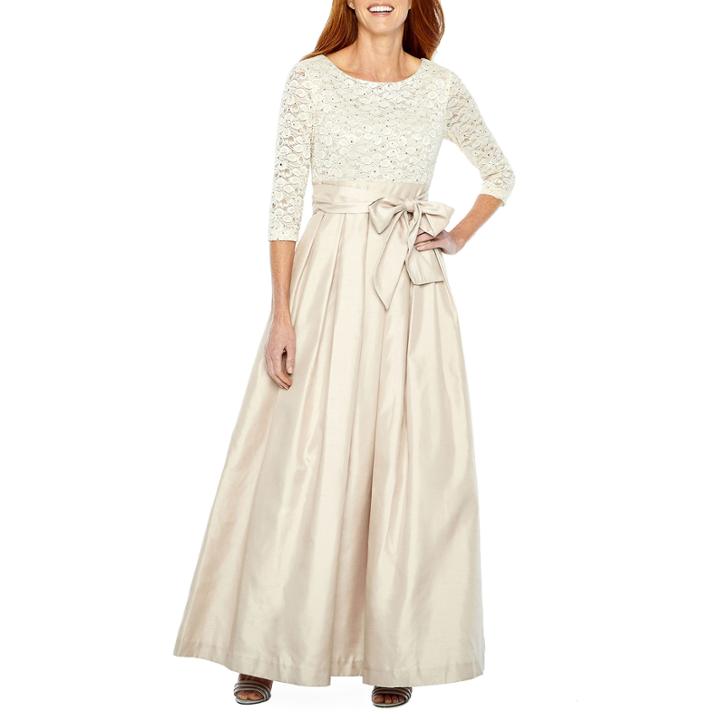 Jessica Howard 3/4 Sleeve Ball Gown