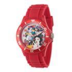 Disney Princess Snow White Womens Red Strap Watch-wds000211
