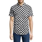 Arizona Short Sleeve Checkerboard Button-front Shirt