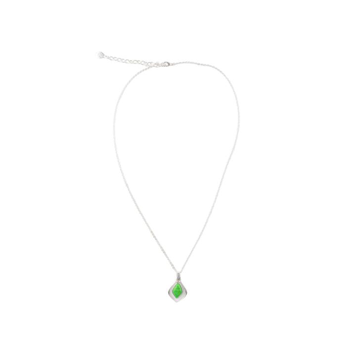 Silver Elements By Barse Womens Green Turquoise Sterling Silver Pendant Necklace