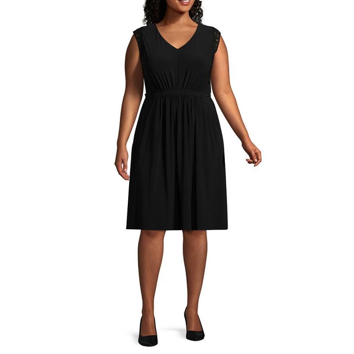 Danny & Nicole Short Sleeve Fit & Flare Dress - Plus