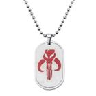 Star Wars Mandalorian Symbol Mens Stainless Steel Dog Tag Pendant Necklace