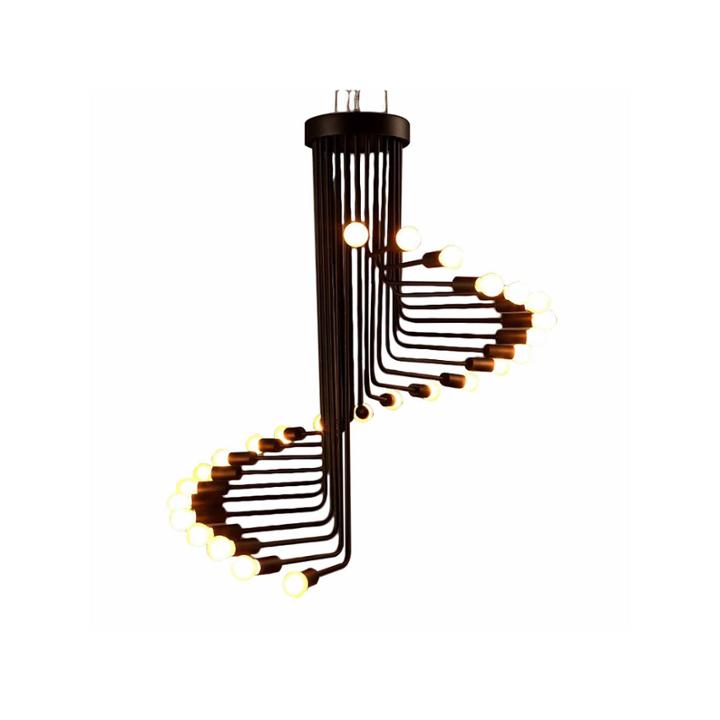 Warehouse Of Tiffany Jack 26-light Black 28-inch Edison Chandelier With Light Bulbs