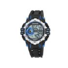 Armitron Mens Black And Blue Accent Chronograph Digital Sport Watch
