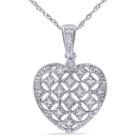 Womens 1/7 Ct. T.w. White Diamond 14k Gold Pendant Necklace