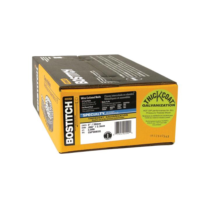 Bostitch Stanley C6p90bdg 2 Smooth Shank 15 Coil Siding Nail 3;600 Count