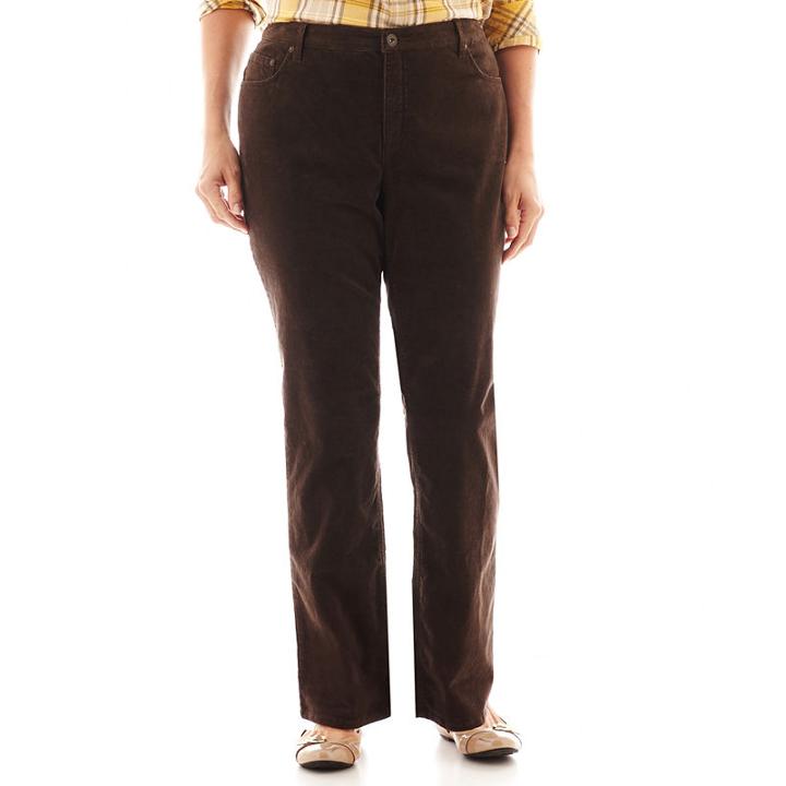 St. John's Bay Secretly Slender Straight-leg Corduroy Pants - Plus