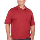 Van Heusen Short Sleeve Stripe Jacquard Polo Shirt - Big And Tall