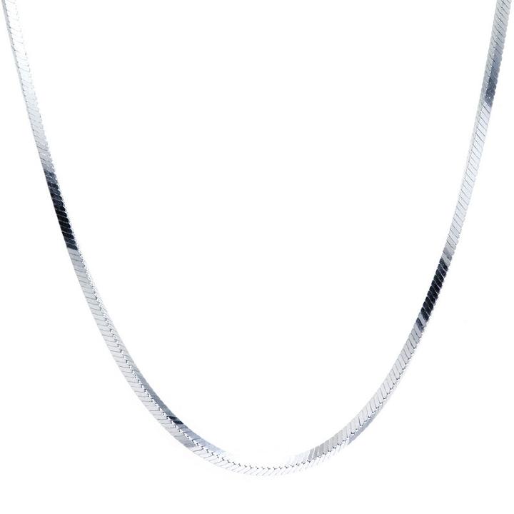 Silver Treasures 18 Inch Square Snake Chain Necklace