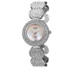 Burgi Womens Silver Tone Strap Watch-b-109ss