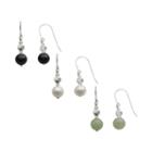Gemstone & Cultured Freshwater Pearl 3-pr. Drop Earring Set