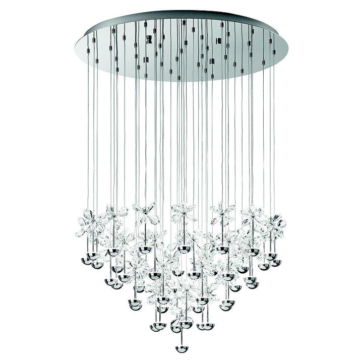Eglo Pianopoli Led 31 Inch Chrome Multi Light Pendant Ceiling Light