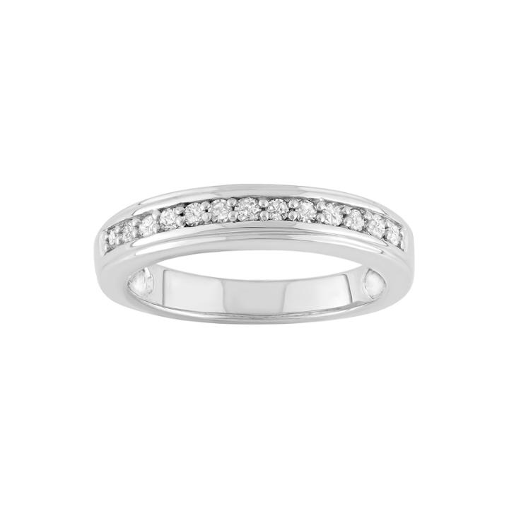 Womens 1/4 Ct. T.w. Round White Diamond Sterling Silver Stackable Ring