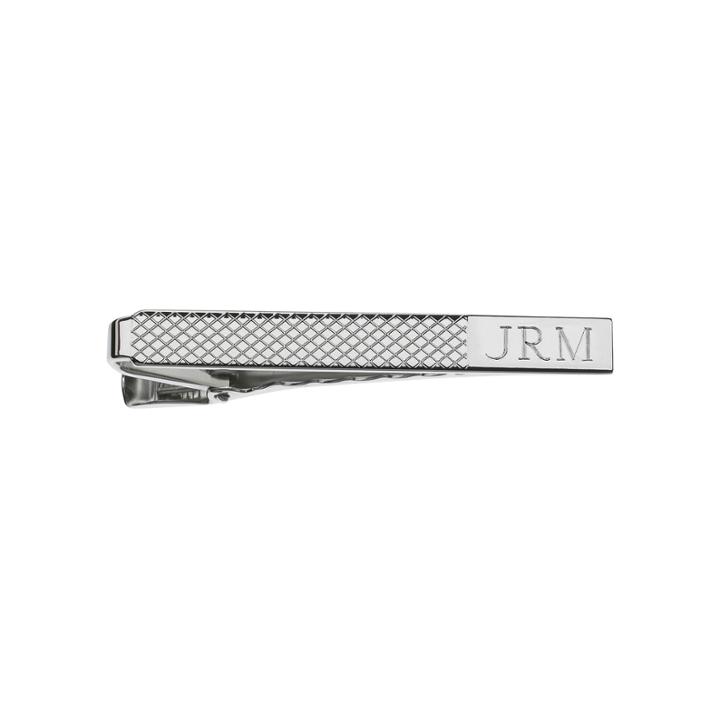 Personalized Grid Pattern Tie Bar