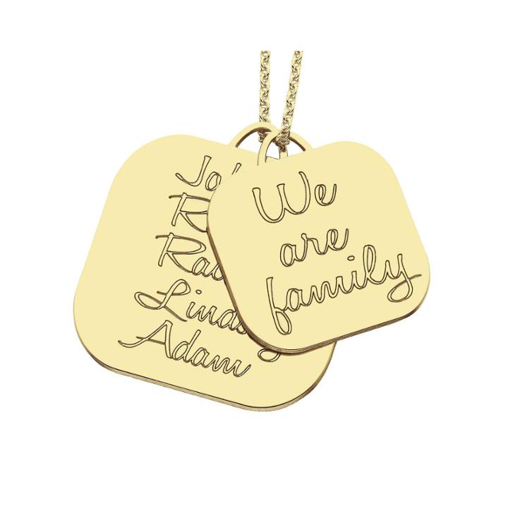 Personalized We Are Family Pendant Necklace