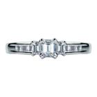 Womens 1/2 Ct. T.w. Genuine Emerald White Diamond 14k Gold Engagement Ring
