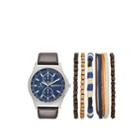 Arizona Mens Brown 6-pc. Watch Boxed Set-fmdarz543