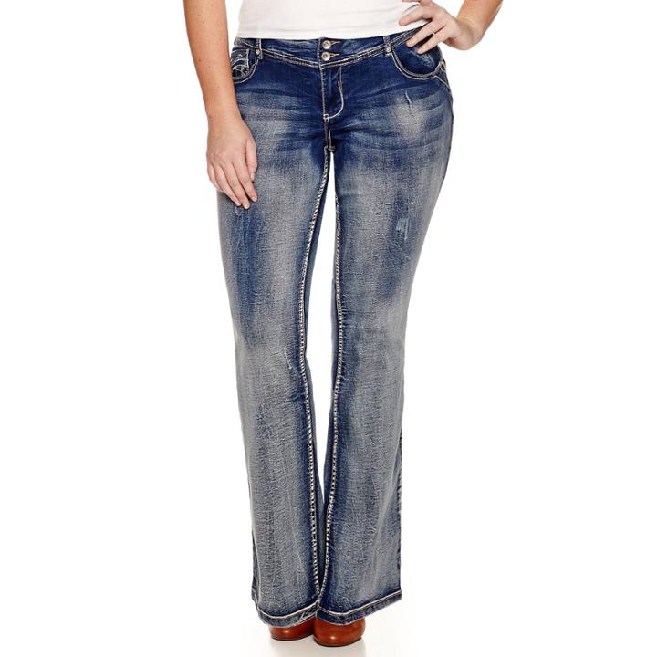 Ariya Sweet Cheeks Slim Bootcut Jeans - Plus