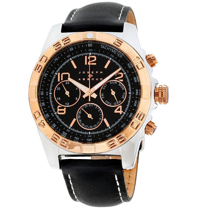Joseph Abboud Mens Black Strap Watch-ja3219s648-362