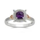 Hallmark Diamonds Womens Purple Amethyst Gold Over Silver Cocktail Ring