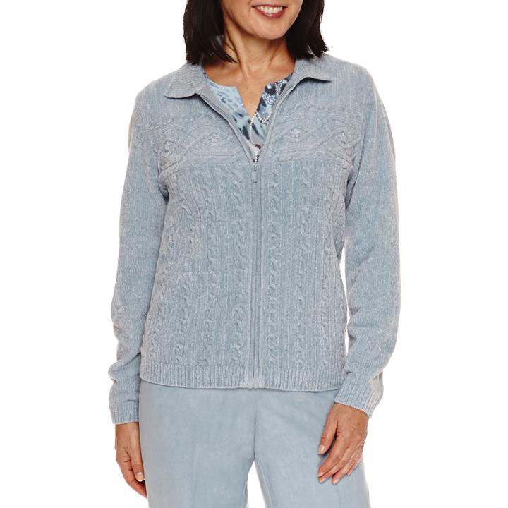 Alfred Dunner Long Sleeve Cardigan-petites