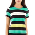 Worthington Short-sleeve Cropped Shell Top - Petite